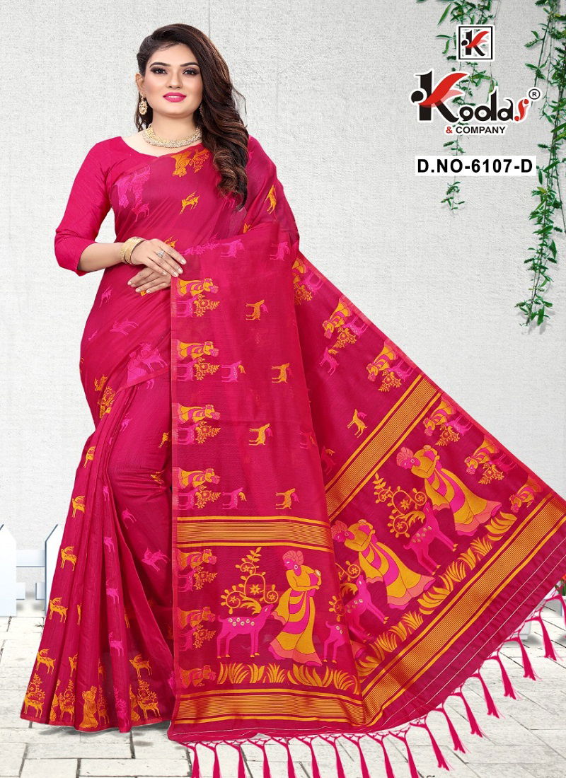 Mahek 6107 Casual Wear Fancy Festive Wear Designer Cotton Saree Collection 